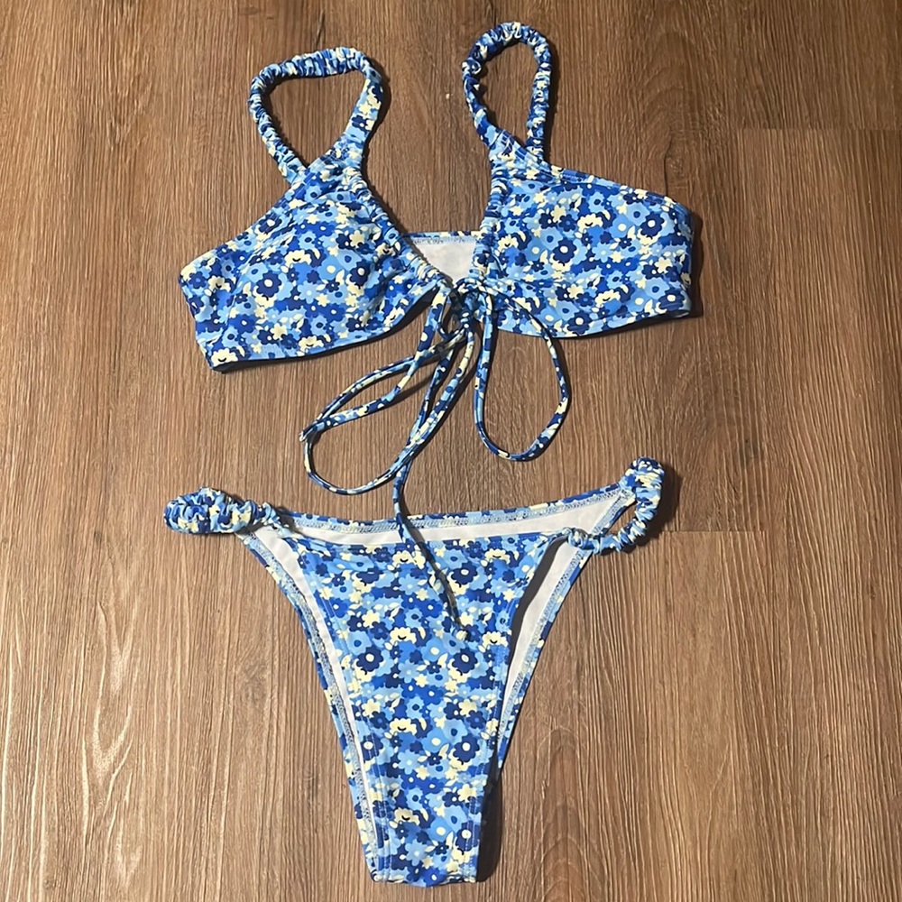 Women’s Blue Floral Bikini